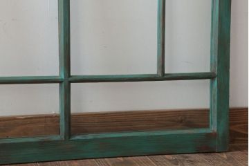 アンティークペイント　おしゃれなガラス小窓2枚セット(引き戸・ガラス戸)(1)