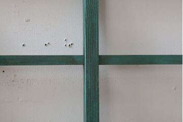 アンティークペイント　おしゃれなガラス小窓2枚セット(引き戸・ガラス戸)(1)