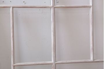 アンティークペイント　おしゃれなガラス小窓2枚セット(引き戸・ガラス戸)(2)