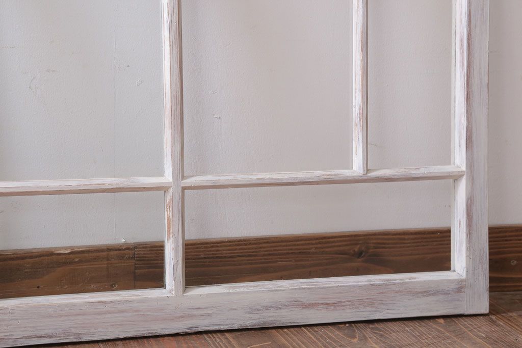 アンティークペイント　おしゃれなガラス小窓2枚セット(引き戸・ガラス戸)(2)