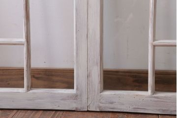 アンティークペイント　おしゃれなガラス小窓2枚セット(引き戸・ガラス戸)(2)