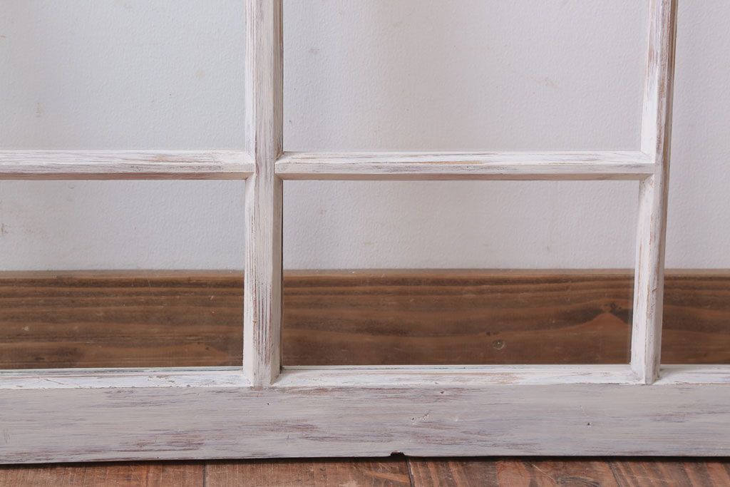 アンティークペイント　おしゃれなガラス小窓2枚セット(引き戸・ガラス戸)(2)