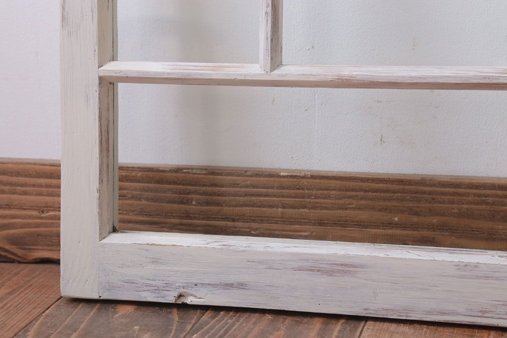 アンティークペイント　おしゃれなガラス小窓2枚セット(引き戸・ガラス戸)(2)