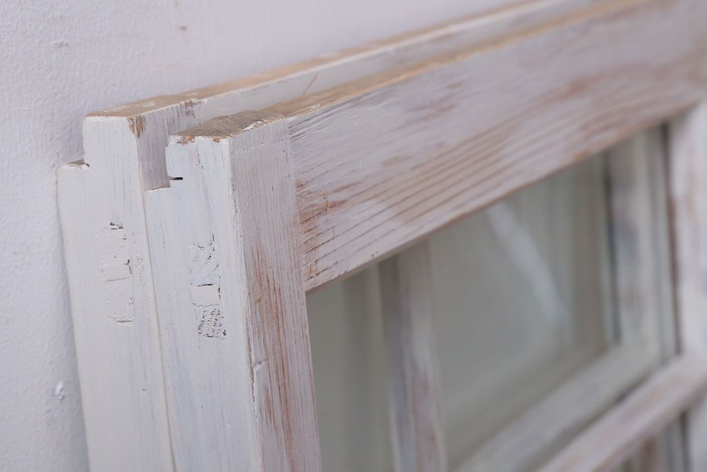 アンティークペイント　おしゃれなガラス小窓2枚セット(引き戸・ガラス戸)(2)