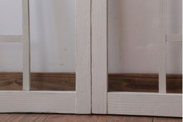 アンティークペイント　おしゃれなガラス小窓2枚セット(引き戸・ガラス戸)(2)