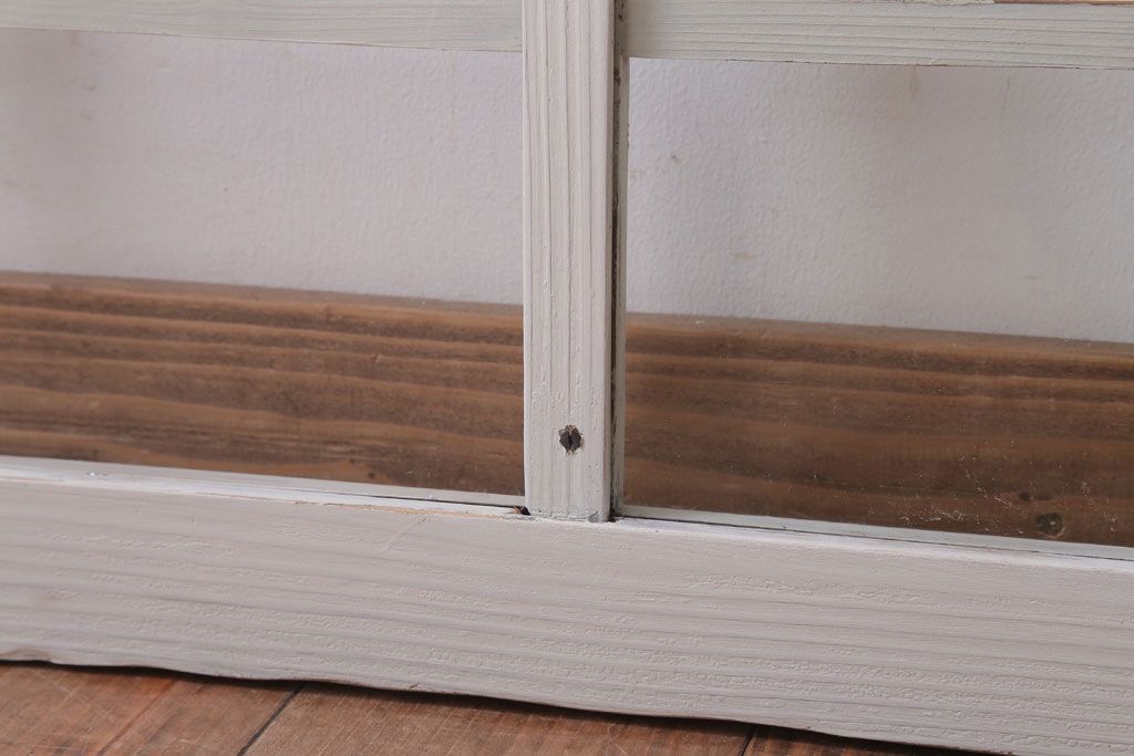 アンティークペイント　おしゃれなガラス小窓2枚セット(引き戸・ガラス戸)(2)