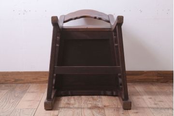 アンティーク家具　フランスアンティーク　本革座面のかわいいダイニングチェア(2)