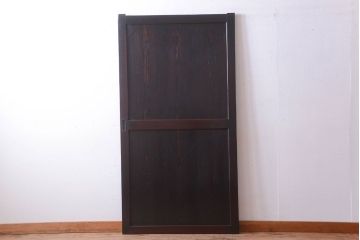 古民具・骨董　明治期　古い木味のアンティーク帯戸(1)
