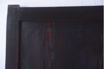 古民具・骨董　明治期　古い木味のアンティーク帯戸(1)