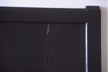 古民具・骨董　明治期　古い木味のアンティーク帯戸(1)