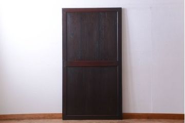 古民具・骨董　明治期　古い木味のアンティーク帯戸(2)