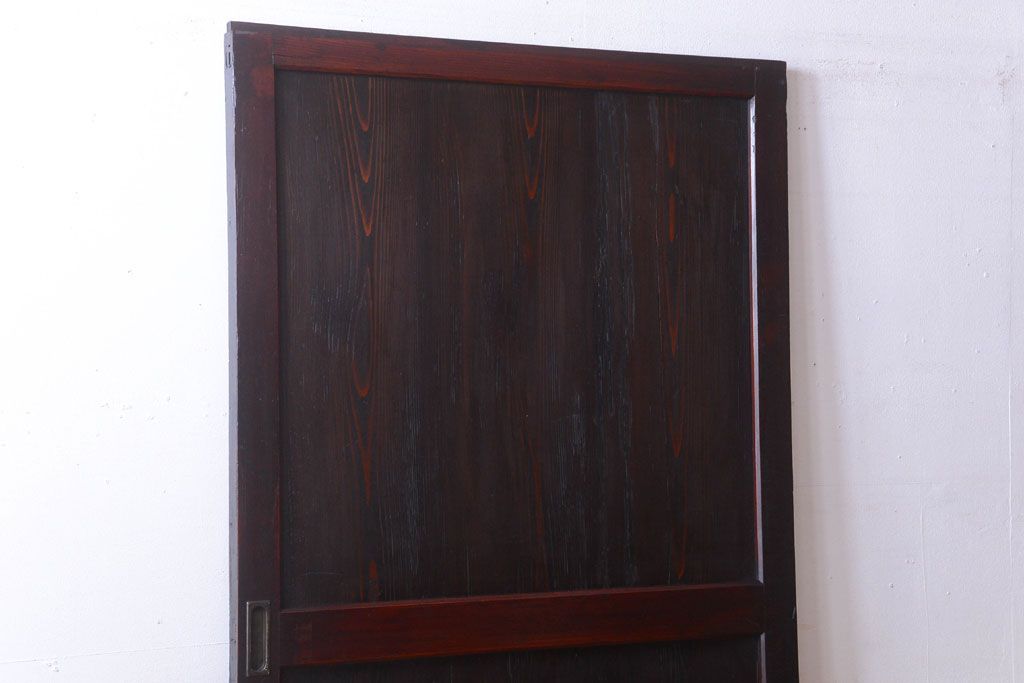 古民具・骨董　明治期　古い木味のアンティーク帯戸(2)