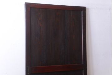 古民具・骨董　明治期　古い木味のアンティーク帯戸(2)