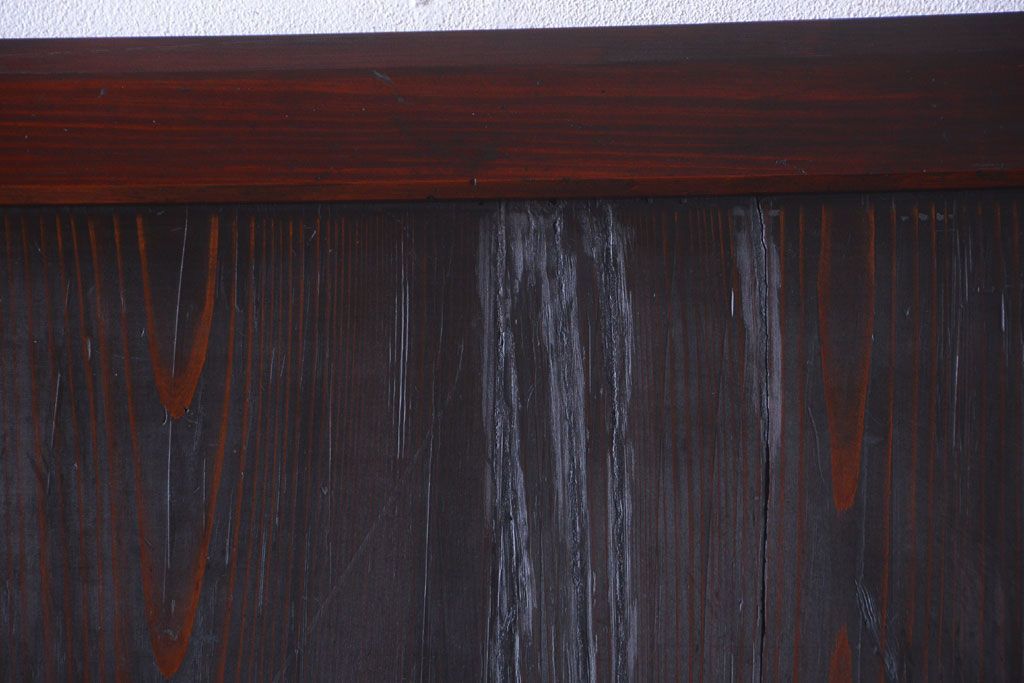 古民具・骨董　明治期　古い木味のアンティーク帯戸(2)