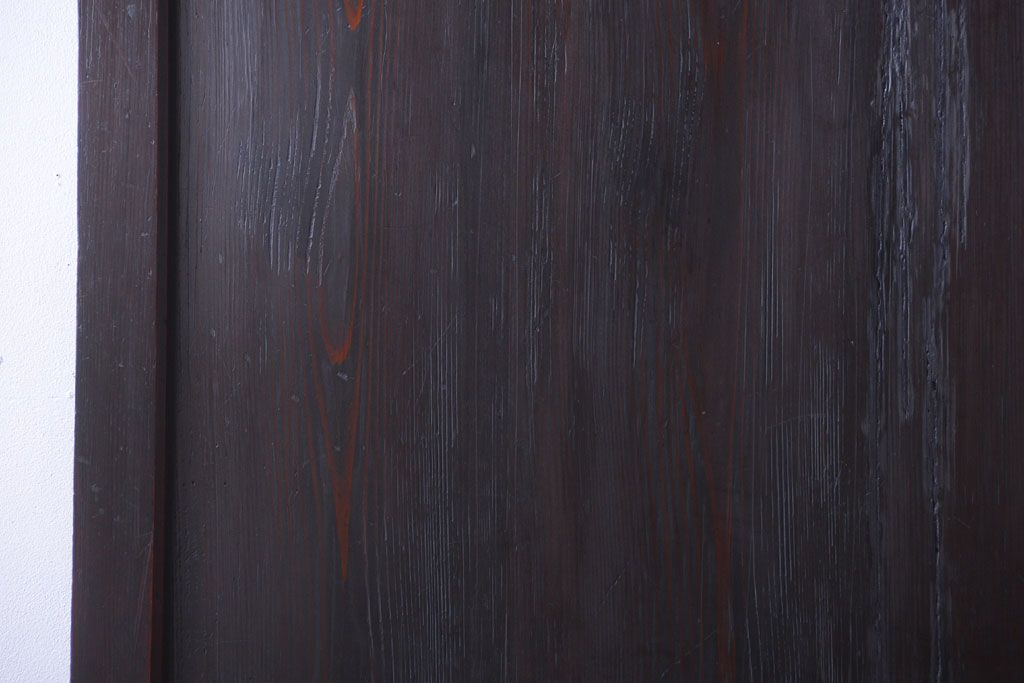 古民具・骨董　明治期　古い木味のアンティーク帯戸(2)