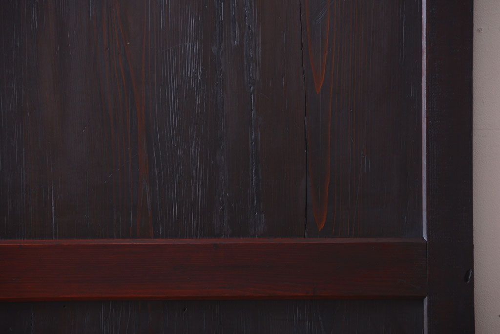 古民具・骨董　明治期　古い木味のアンティーク帯戸(2)