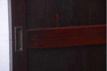 古民具・骨董　明治期　古い木味のアンティーク帯戸(2)