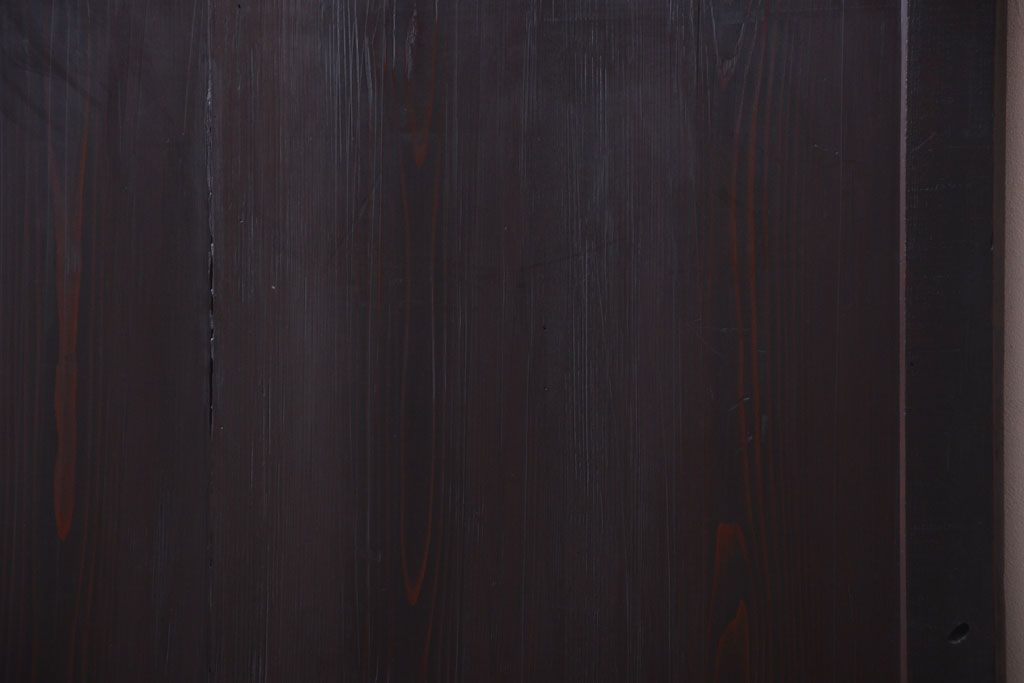 古民具・骨董　明治期　古い木味のアンティーク帯戸(2)