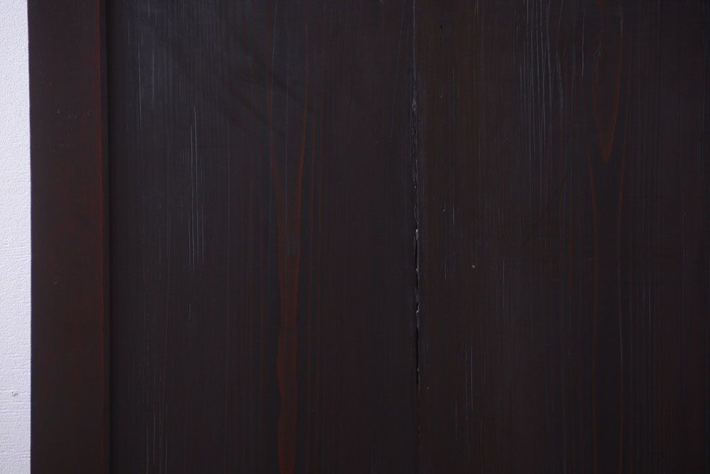 古民具・骨董　明治期　古い木味のアンティーク帯戸(2)