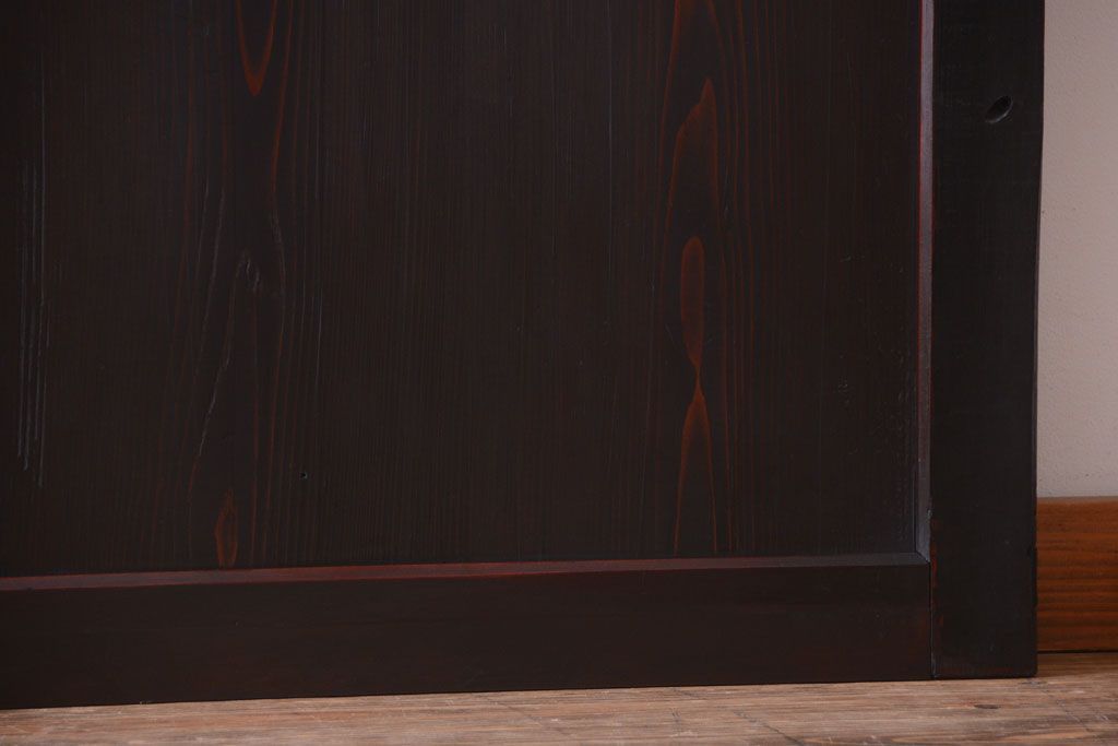 古民具・骨董　明治期　古い木味のアンティーク帯戸(2)