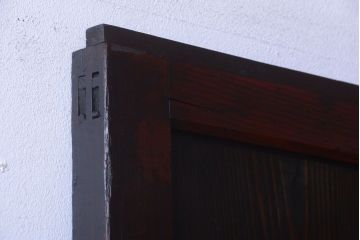 古民具・骨董　明治期　古い木味のアンティーク帯戸(2)