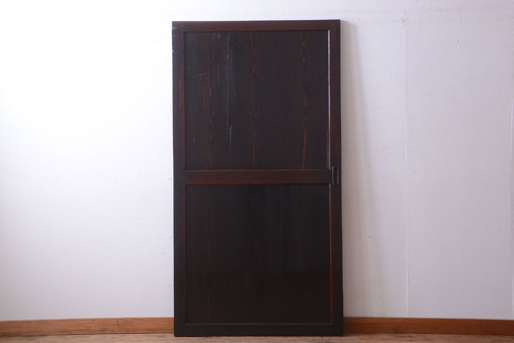 古民具・骨董　明治期　古い木味のアンティーク帯戸(2)