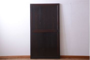 古民具・骨董　明治期　古い木味のアンティーク帯戸(2)