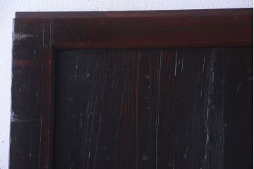 古民具・骨董　明治期　古い木味のアンティーク帯戸(2)