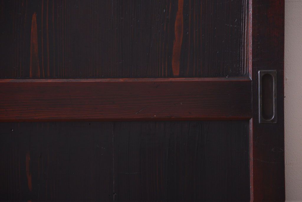 古民具・骨董　明治期　古い木味のアンティーク帯戸(2)