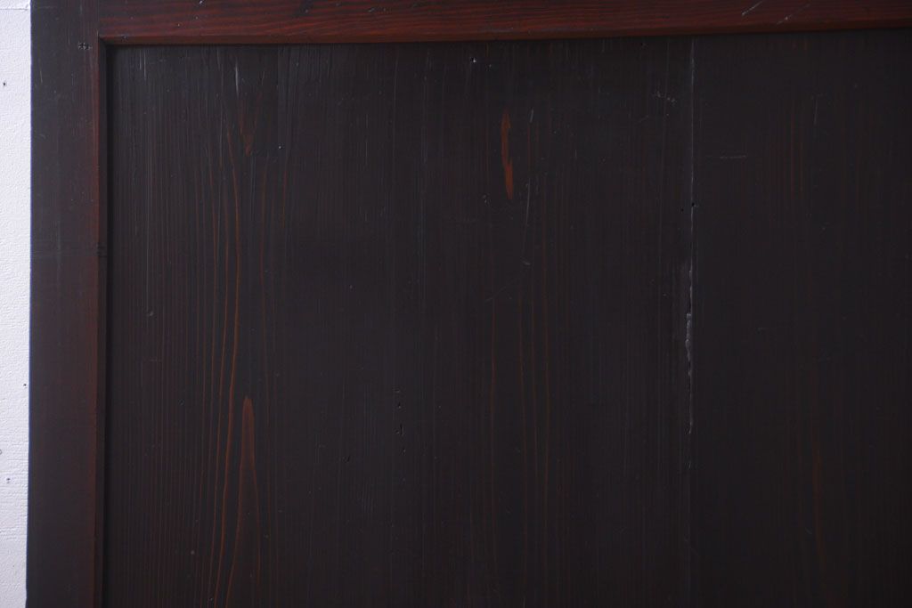 古民具・骨董　明治期　古い木味のアンティーク帯戸(2)