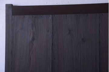 古民具・骨董　古い木製の味わい深いアンティーク板戸2枚セット