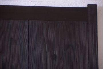 古民具・骨董　古い木製の味わい深いアンティーク板戸2枚セット