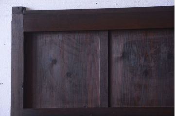 古民具・骨董　古い木製の味わい深いアンティーク板戸2枚セット