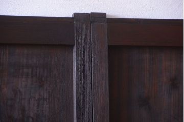 古民具・骨董　古い木製の味わい深いアンティーク板戸2枚セット