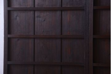 古民具・骨董　古い木製の味わい深いアンティーク板戸2枚セット