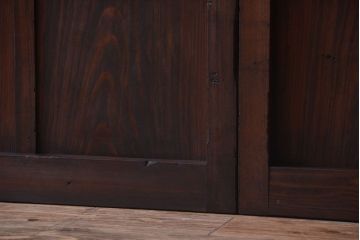 古民具・骨董　古い木製の味わい深いアンティーク板戸2枚セット