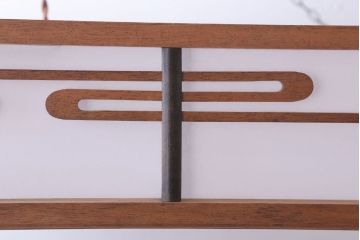 古民具・骨董　黒柿枠のアンティーク天井照明