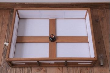 古民具・骨董　黒柿枠のアンティーク天井照明