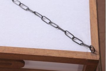 古民具・骨董　黒柿枠のアンティーク天井照明