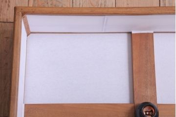 古民具・骨董　黒柿枠のアンティーク天井照明