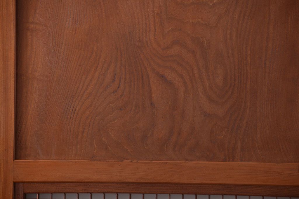 和製アンティーク　総欅材!組子ガラス帯戸4枚セット