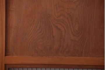 和製アンティーク　総欅材!組子ガラス帯戸4枚セット