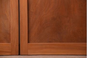 和製アンティーク　総欅材!組子ガラス帯戸4枚セット