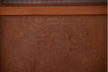 和製アンティーク　総欅材!組子ガラス帯戸4枚セット