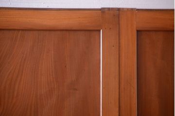 和製アンティーク　総欅材!組子ガラス帯戸4枚セット