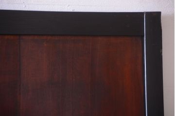 古民具・骨董　古い木味のアンティーク帯戸2枚セット(2)