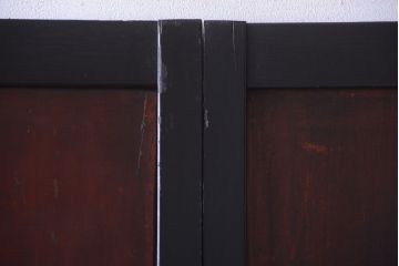 古民具・骨董　古い木味のアンティーク帯戸2枚セット(2)