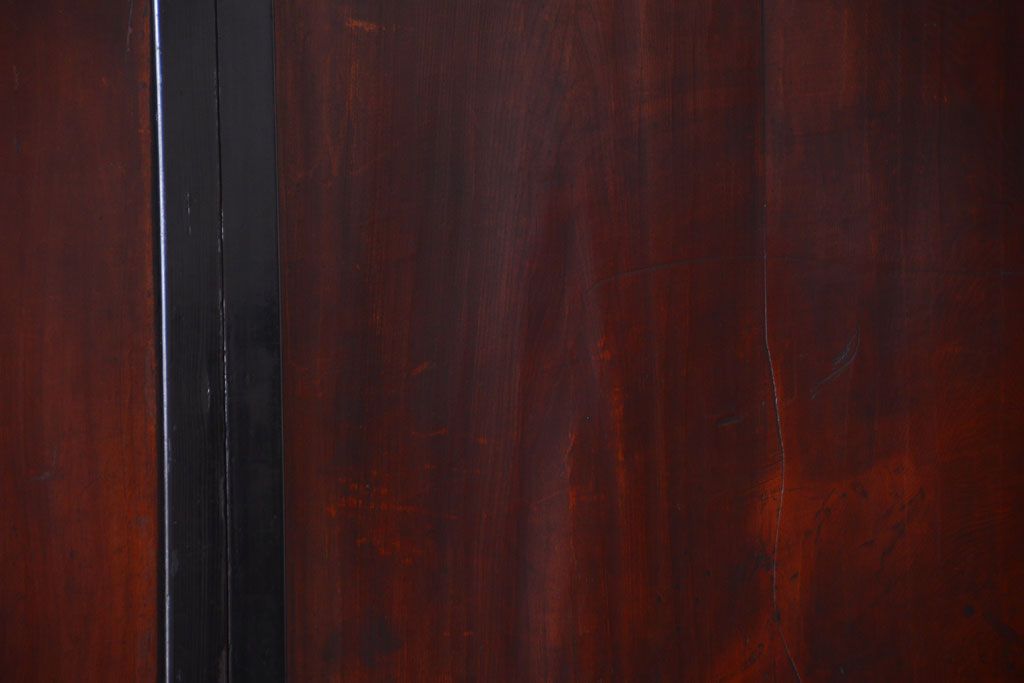 古民具・骨董　古い木味のアンティーク帯戸2枚セット(2)