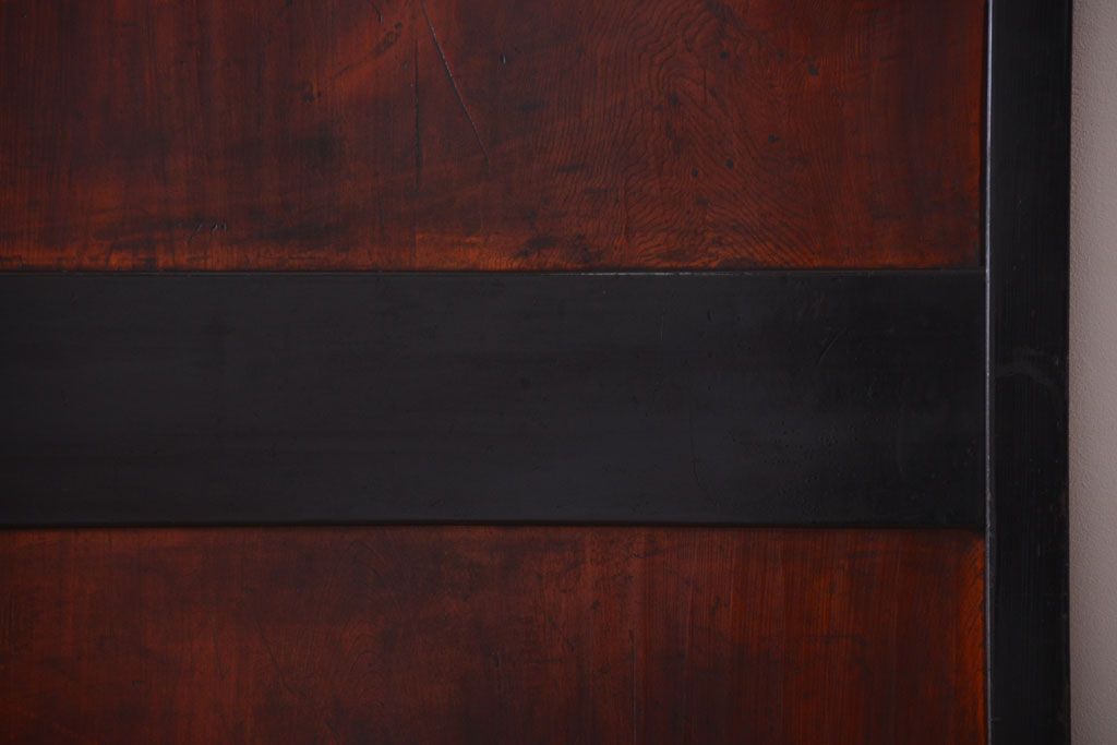 古民具・骨董　古い木味のアンティーク帯戸2枚セット(2)