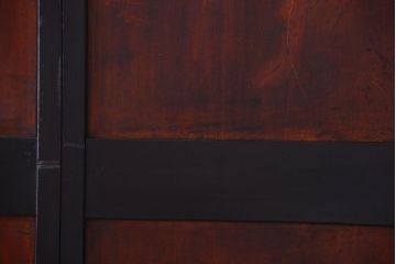 古民具・骨董　古い木味のアンティーク帯戸2枚セット(2)